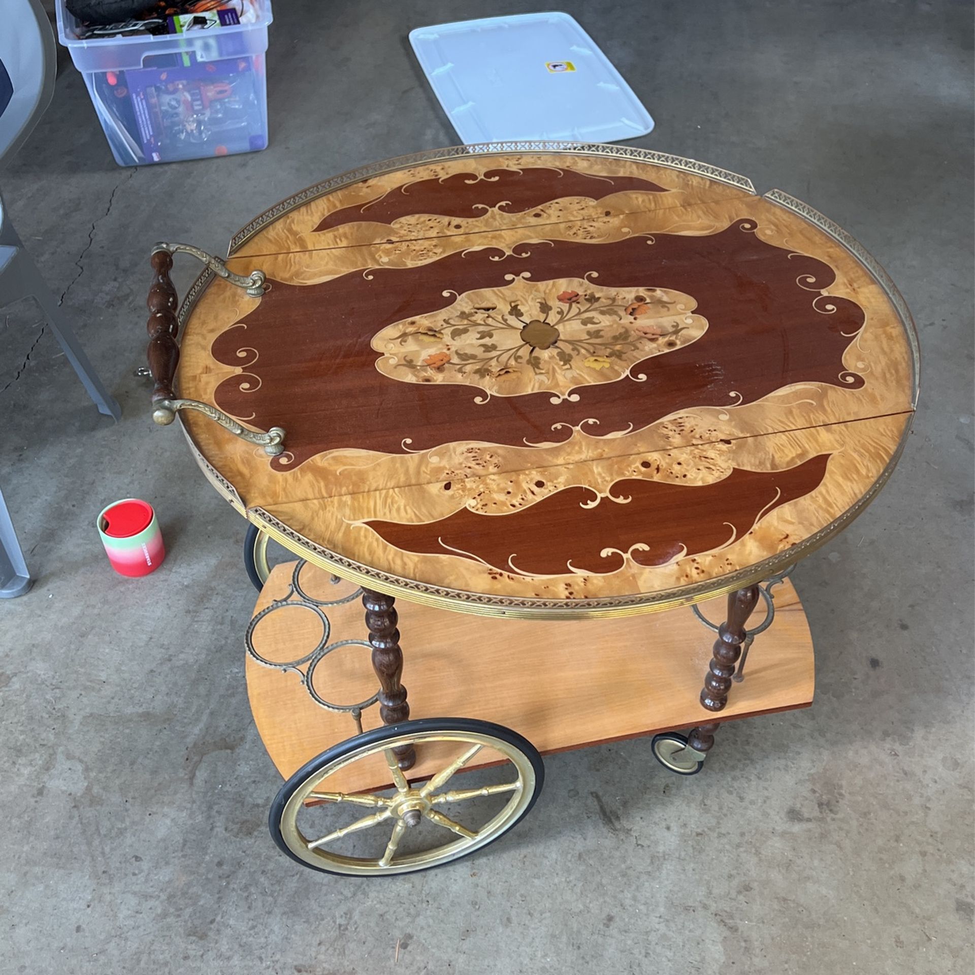 Vintage Charcuterie/Wine Table 
