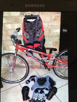 Redline racing bike and racing gear