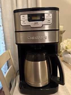 Stainless Steel Coffee Maker With Coffee Grinder