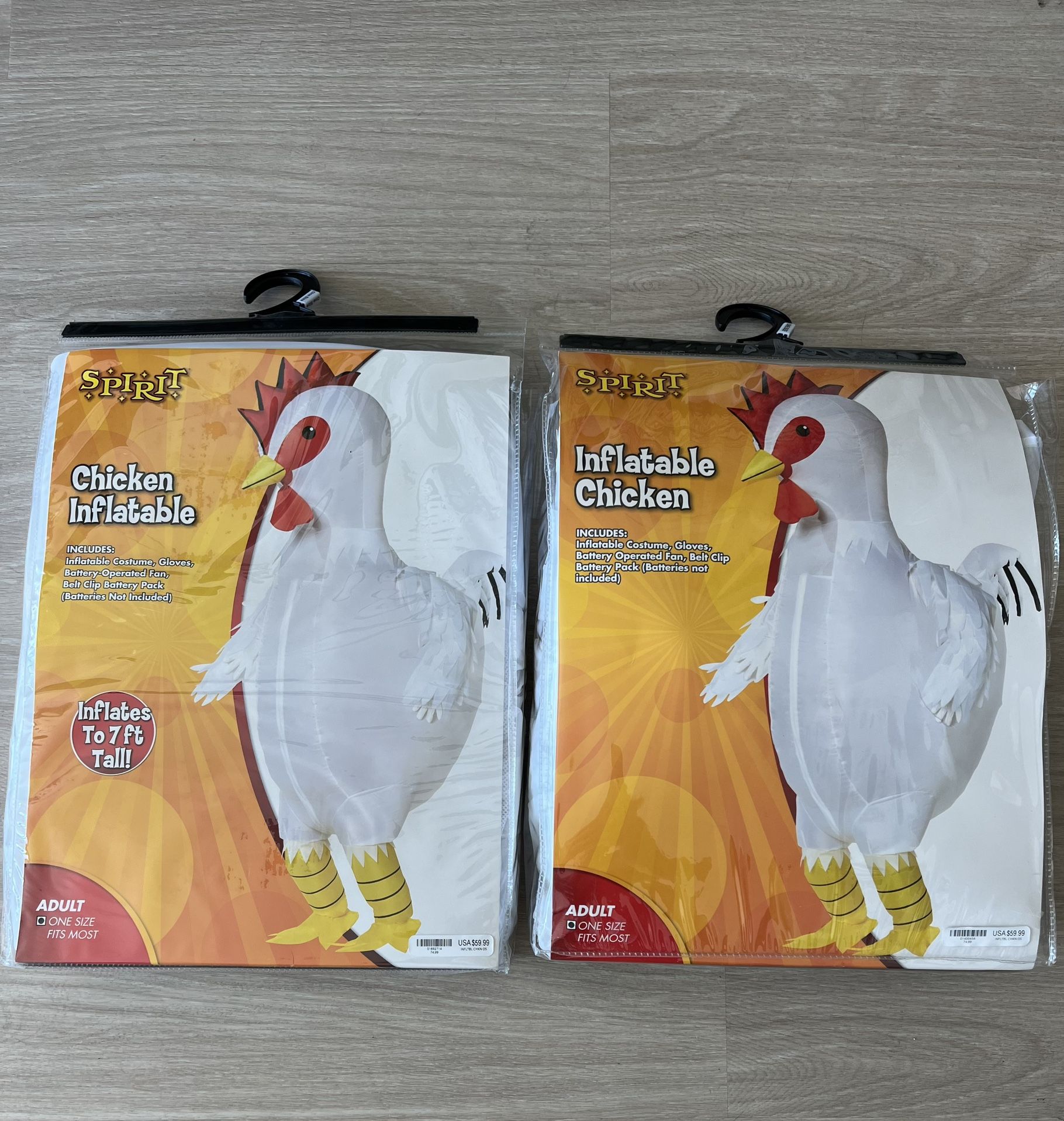 -BRAND NEW- Never worn- Inflatable Chicken Halloween Costumes.