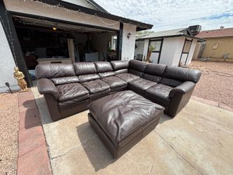 Ovesrsize real leather sectional couch set,can deliver