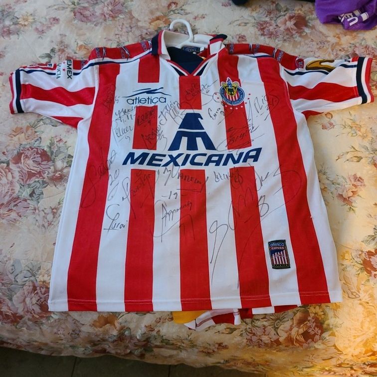 Camisa De Chivas Original Temporada 98 Firmada