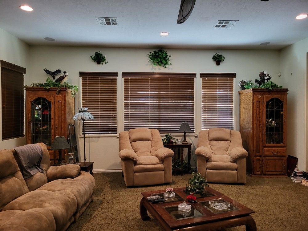 Large Curio Cabinets Oak Large Heavy Perfect