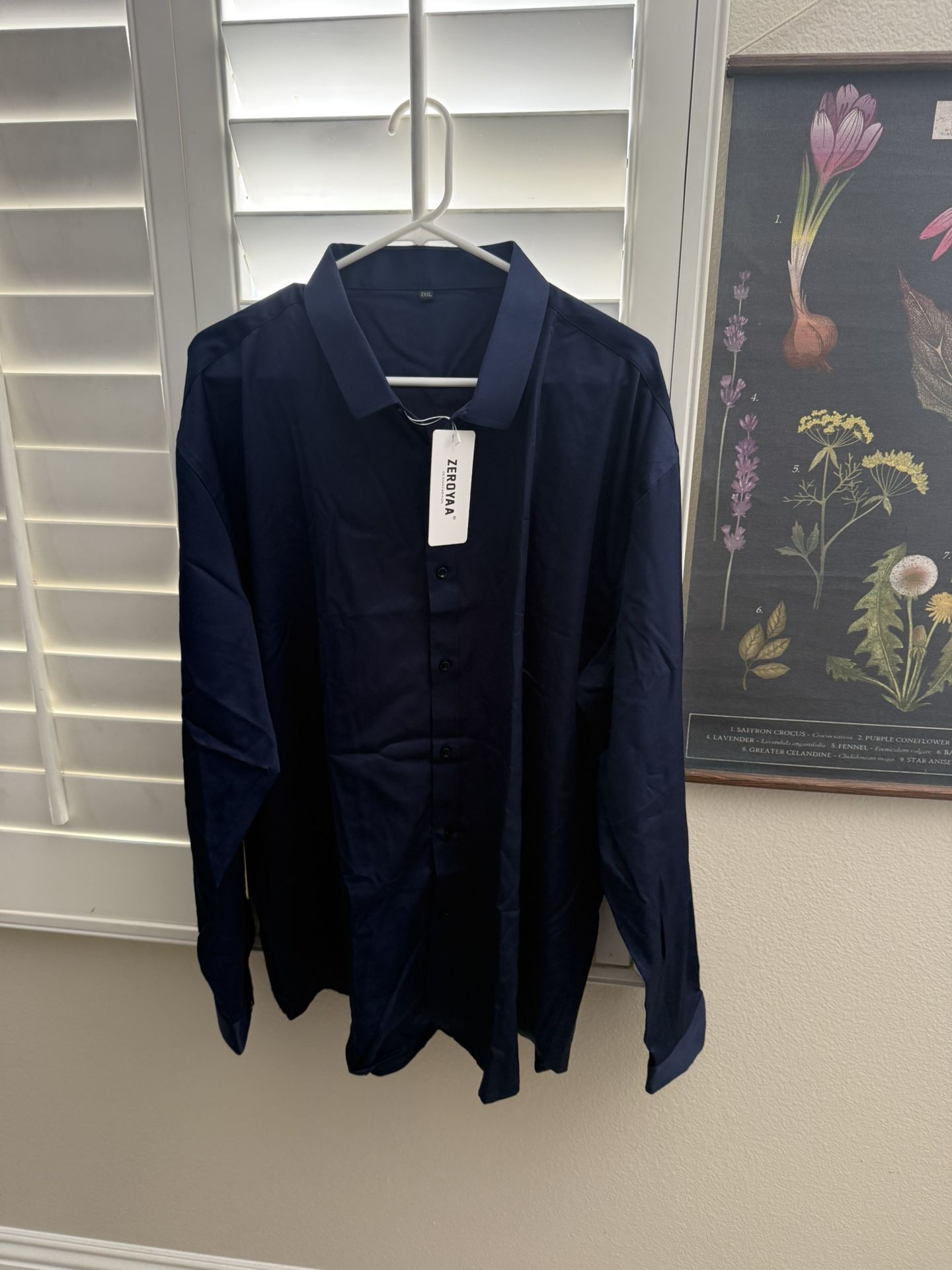 Brand New Men’s Dress Shirt – Navy Blue (3XL