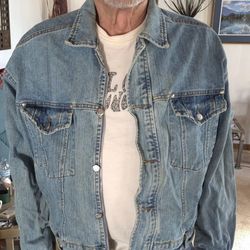 Men' Harley Jacket.  Size L, Denim