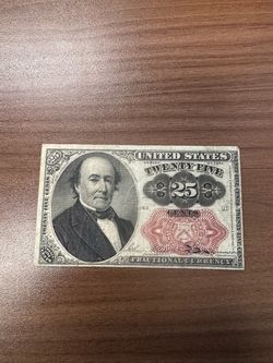 Twenty Five cent Fractional Currency. 1874
