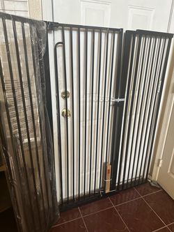 Black Metal Safety Gate with Extensions $40 obo