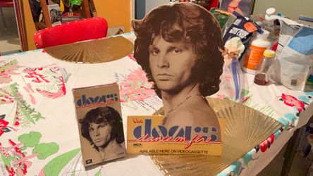 Jim  Morrison  doors  promo  two one price vintage rock ‘n’ roll store display Jim Morrison doors promo two one price vintage  record display, VCR