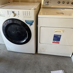White Kenmore front load washer white whirlpool dryer