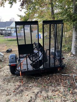 Heavy Duty All Steel Diamond Plated 8 X 4 Utility Trailer Power Brakes Custom Built Like New