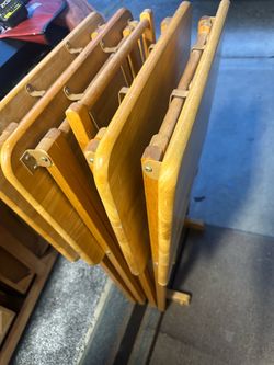Wood tv trays
