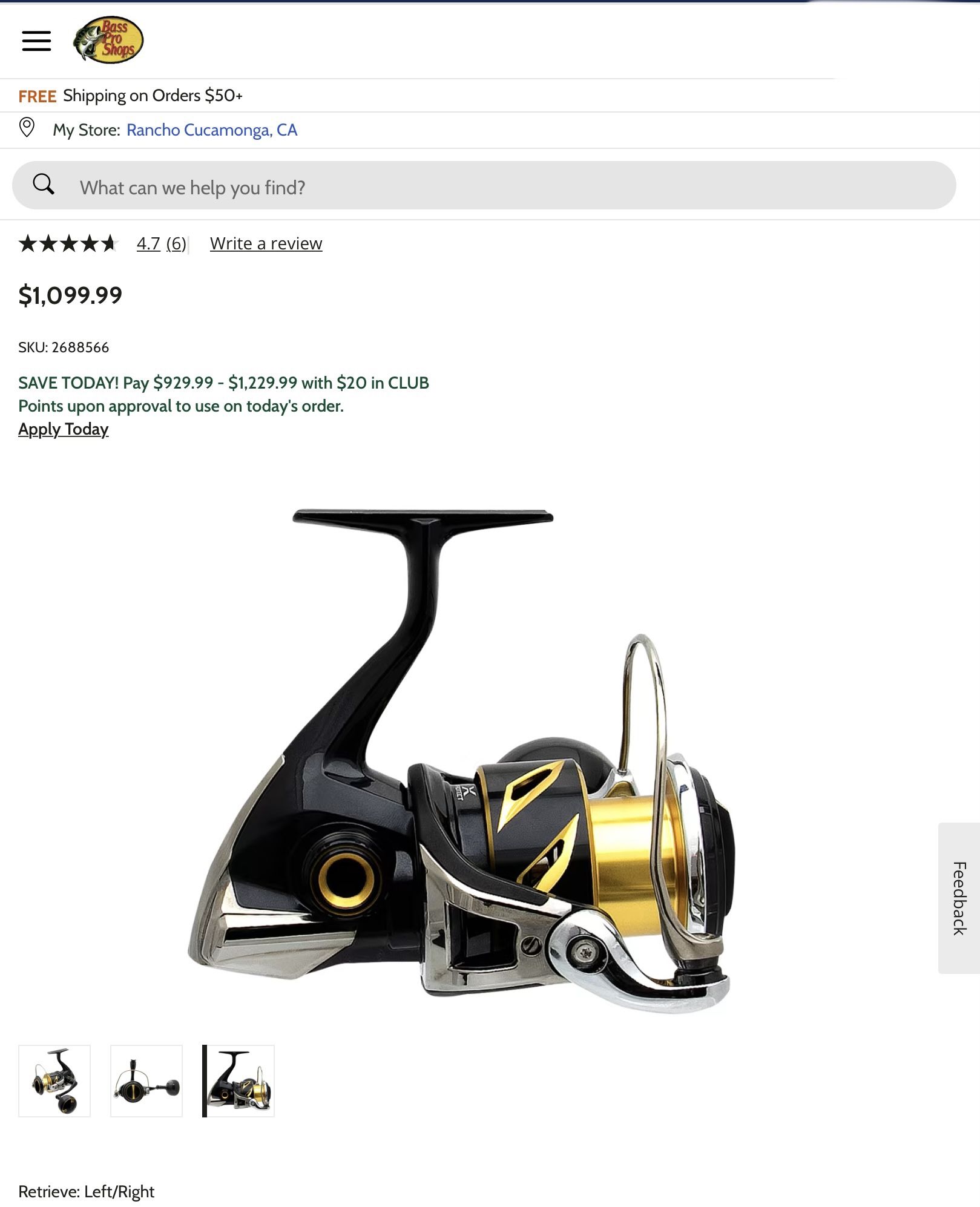 Shimano Stella SW Spinning Reel - SW8000PGC
