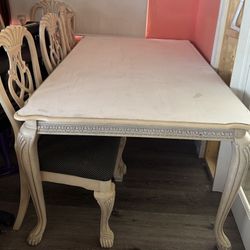 Free Dining Room Table wi/ 5 Chairs Or Work Bench
