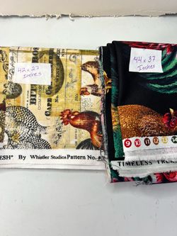 Fabric cotton Lot of 2 large pieces