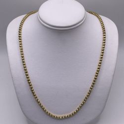 10kt Yellow Gold Beaded Chain