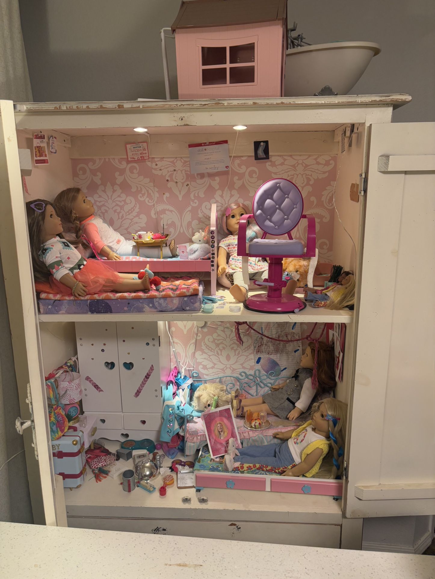 American Girl Dollhouse (converted Shabby Chic Armoire