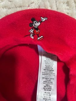 Disney Mickey Mouse Red Felt Beret
