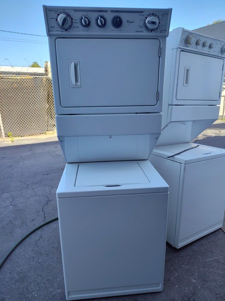 Whirlpool Stackable Washer Machine & GAS Dryer Set 27" 
