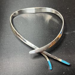 Sterling Silver and Turquoise Hinged Necklace