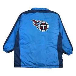TENNESSEE TITANS PUFFER JACKET 3XL XXXL HOODIE PARKA GEORGE FULL ZIP VINTAGE Y2K