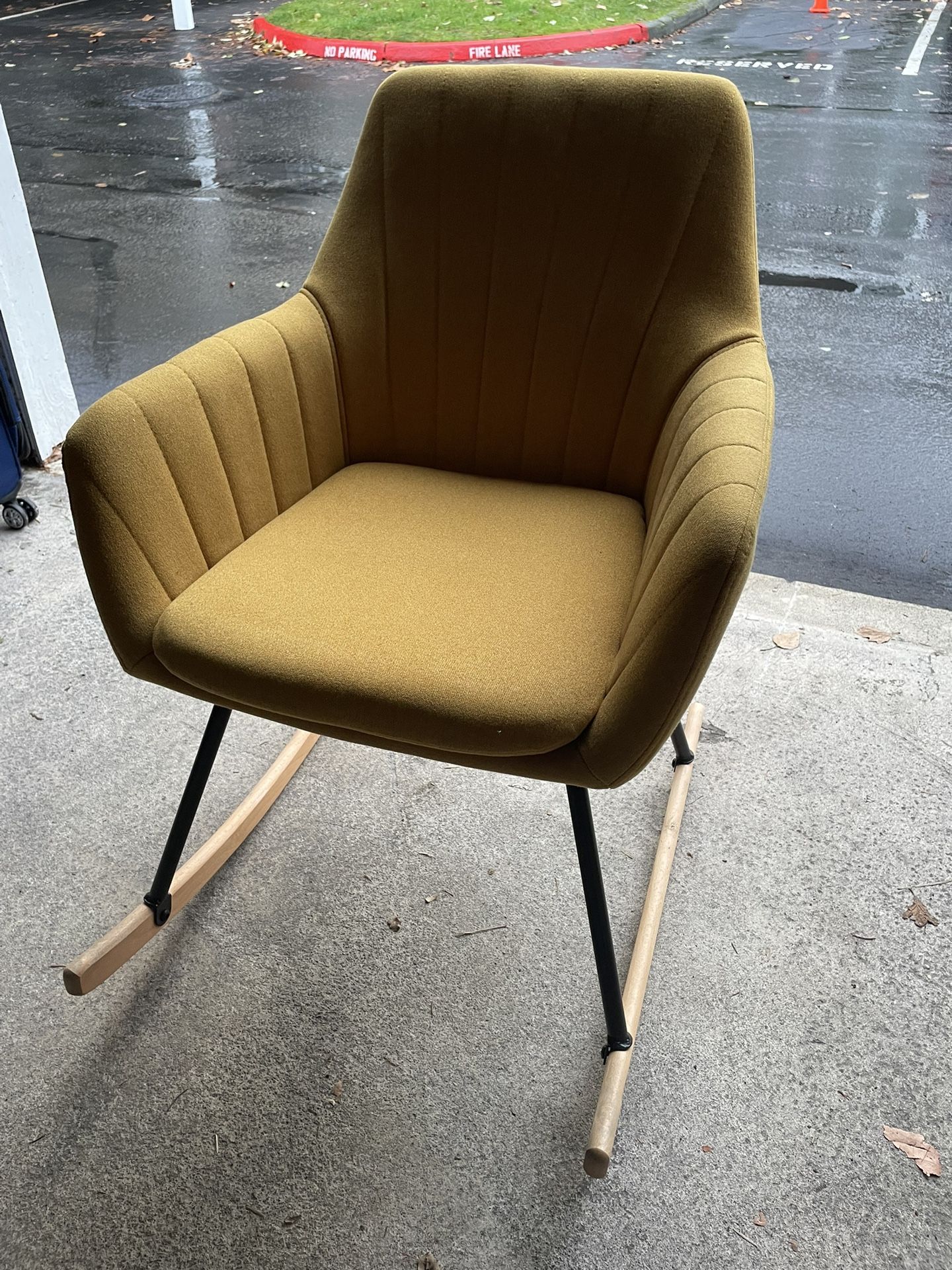 JINS & VICO Yellow Rocking Chair