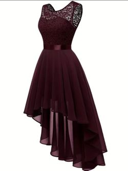 Vestido Borgoña Size S (4)