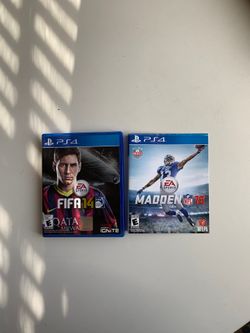 Sony PlayStation PS4 fifa 14 and madden NFL 16 game