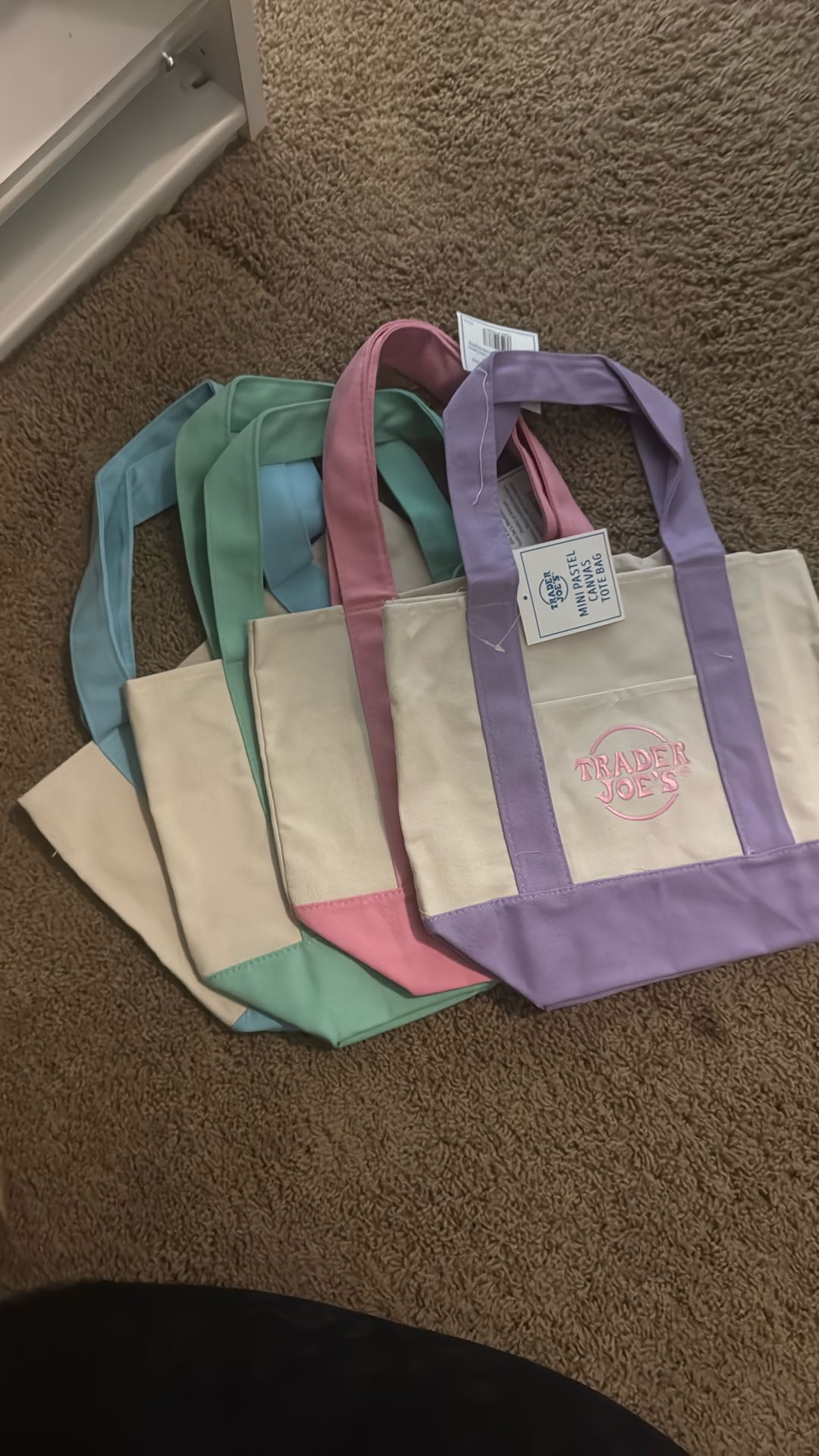 Trader Joe’s Pastel Tote Bags