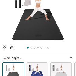CAMBIVO Tapete de yoga grande (6 pies x 4 pies x 16/64 pulgadas [6 mm]), extra ancho de TPE (elastómero termoplástico) para hombres y mujeres, alfombr