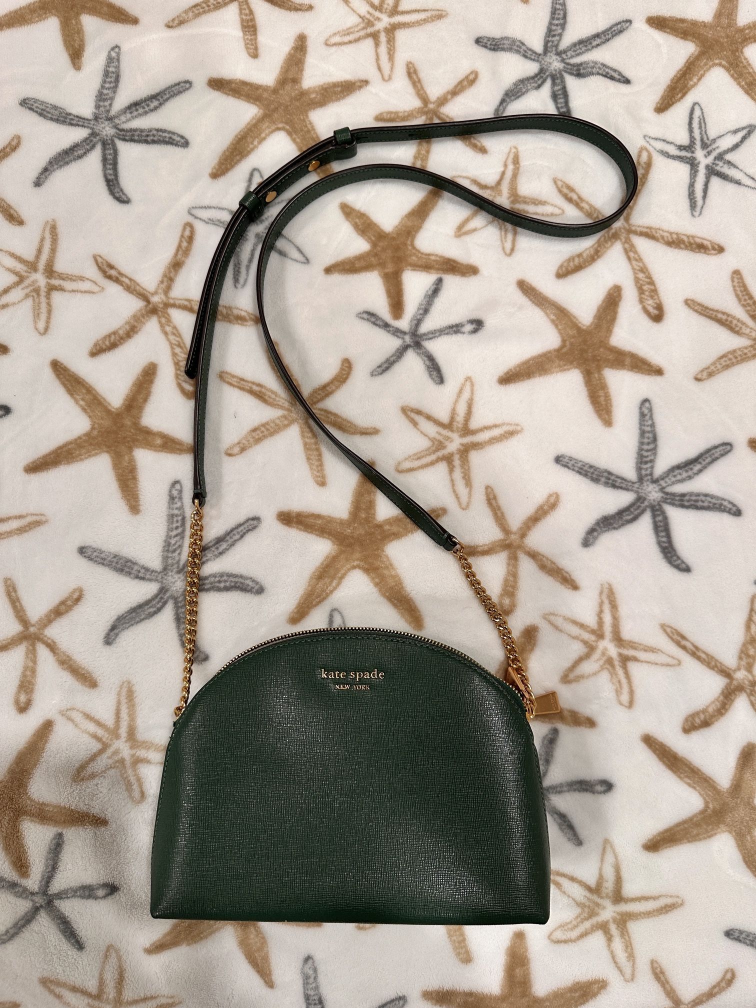 Kate Spade New York Morgan Saffiano Leather Double Zip Dome Crossbody