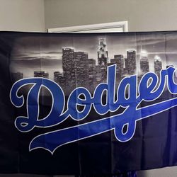 Dodgers  Flag W City Skyline 🏙️ 