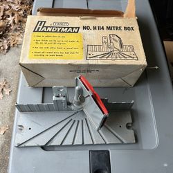 Vintage Stanley Handyman Mitre Box #H114 w/ Original Box 