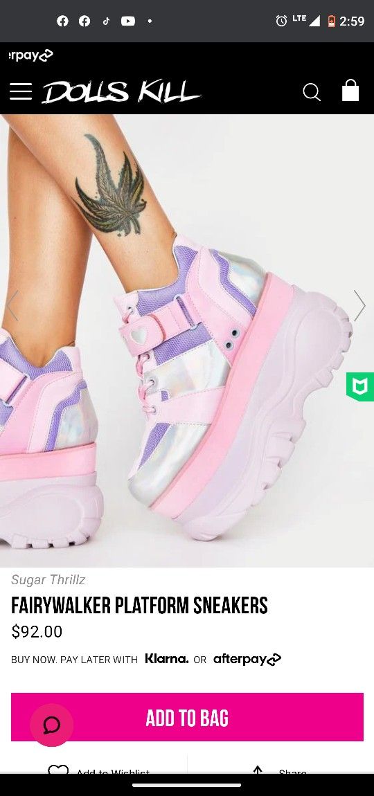 Fairy walker shop platform sneakers