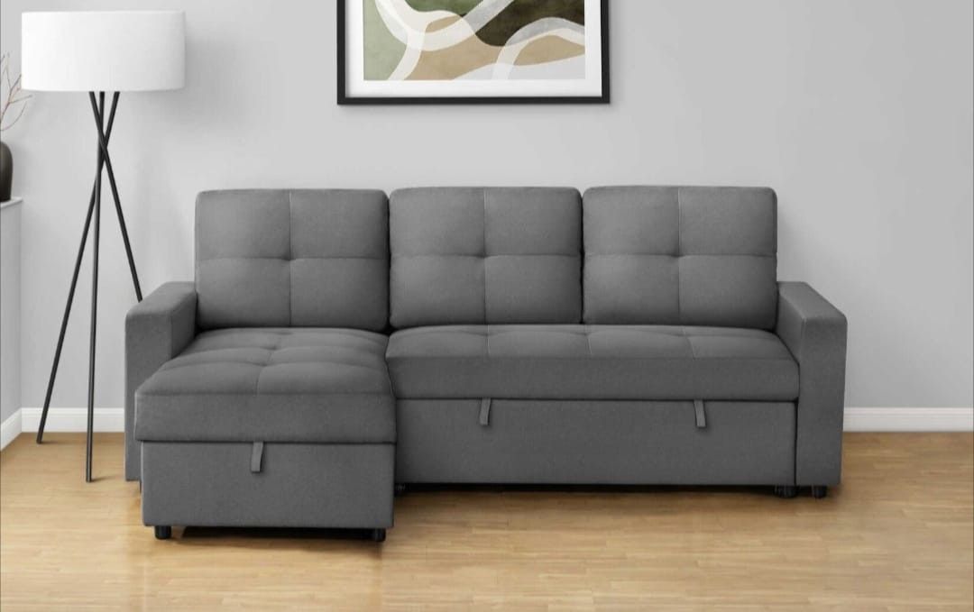 Sectional Sofa Sleeper Bed With Storage Chaise // Sofa Cama Nuevo 