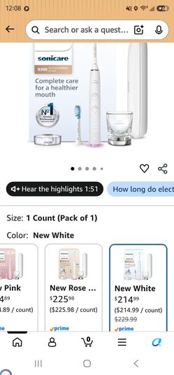Philips Sonicare 9300 DiamondClean Smart Electric Toothbrush