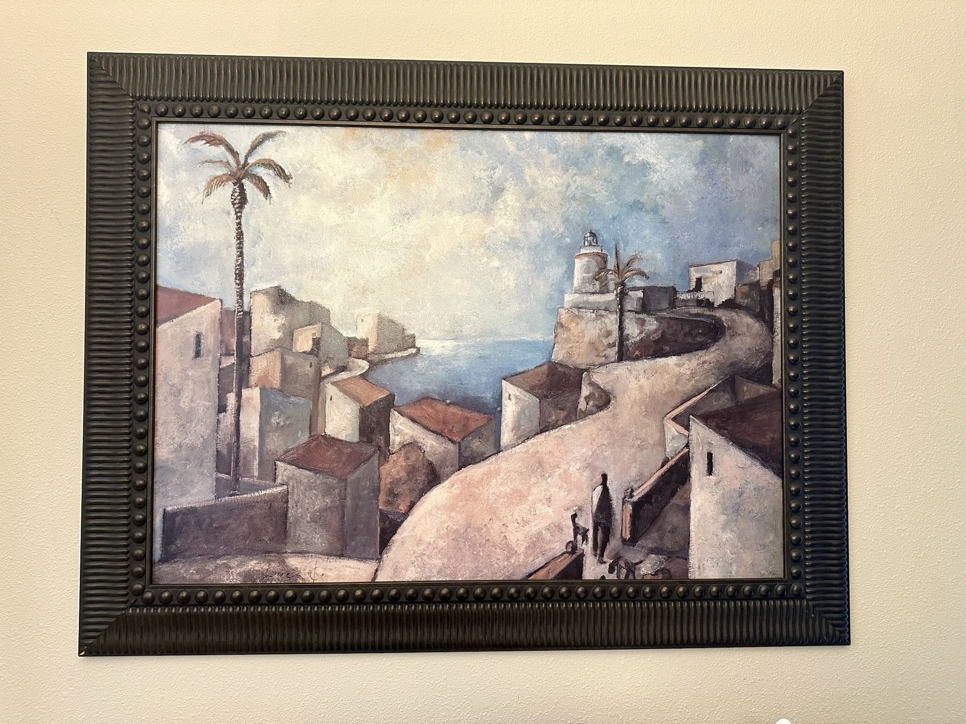 Mediterranean Coastal Village Wall Art