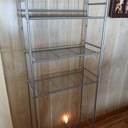 3 tier metal shelf over the toilet storage unit