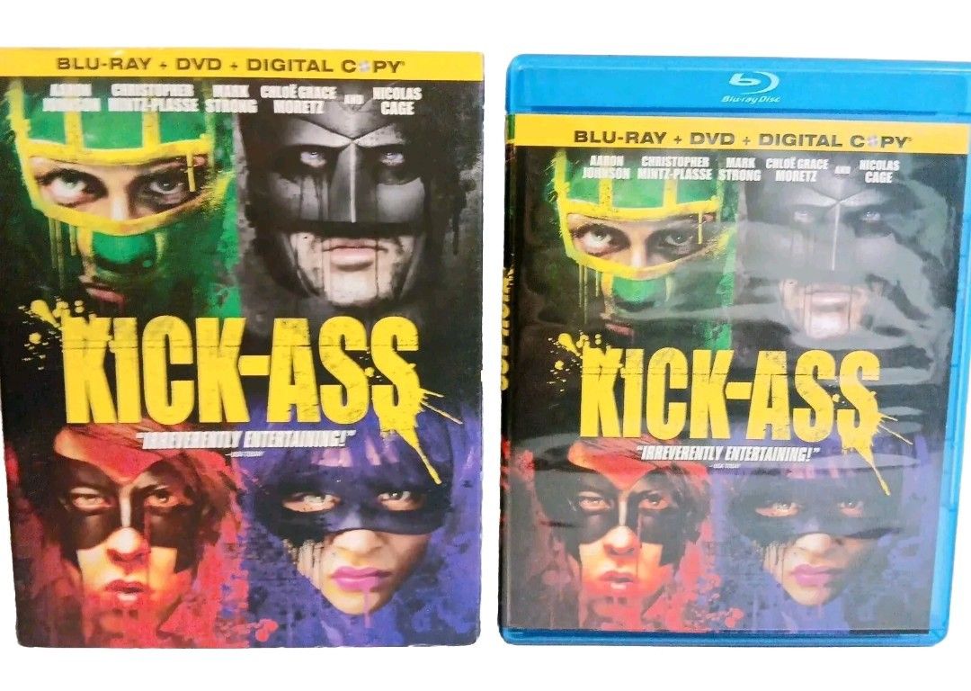 Kick-Ass: Blu-ray + DVD + Digital 3-Disc Set 2010 Nicolas Cage Brand New