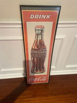 Vintage Framed Coca-Cola Bottle Advertisement - 1997 Retro 1931-Style Wall Art
