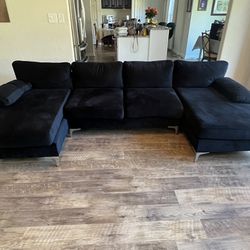 Black Crunch Double Sectional