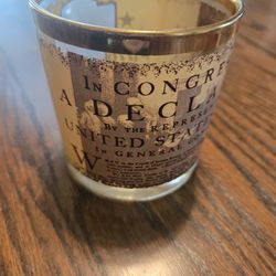 Vintage Bicentennial  Liberty Bell Whiskey on the Rocks Glass 