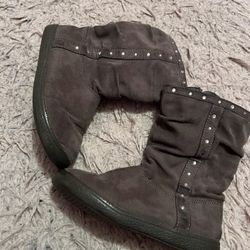 Size 10 gray little girls boots
