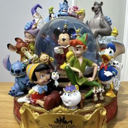 Rare The Wonderful World Of Disney Light Up Musical Friend Like Me Snow Globe