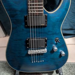Schecter C1 Platinum - Satin Transparent Midnight Blue