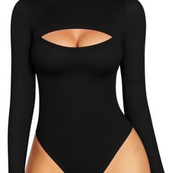 Black Longsleeve Bodysuit