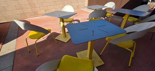 Metal tables & chairs