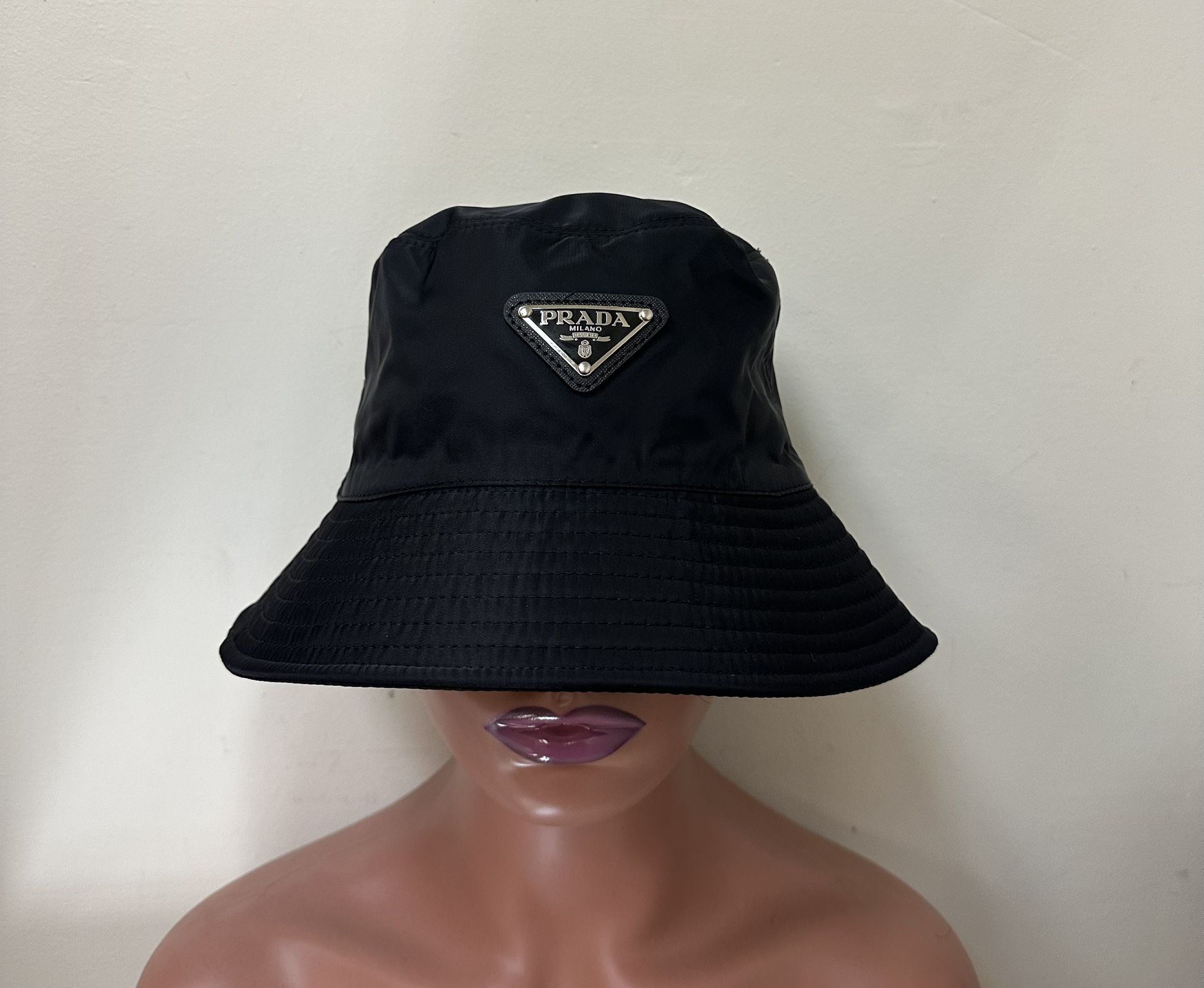 Prada Bucket Hat, Black, New