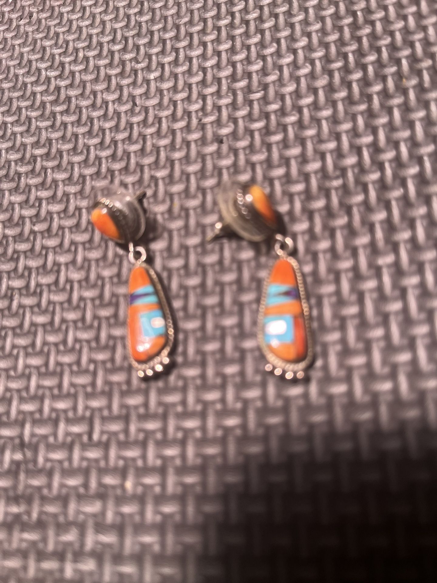 Navaho Sterling Ear Rings