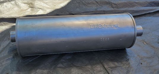 💝 BRExhaust Direct-Fit Exhaust Resonator/Muffler with Flat Chassis Mounting Bracket