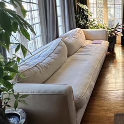 Linen down Cushion Cream Color Couch 